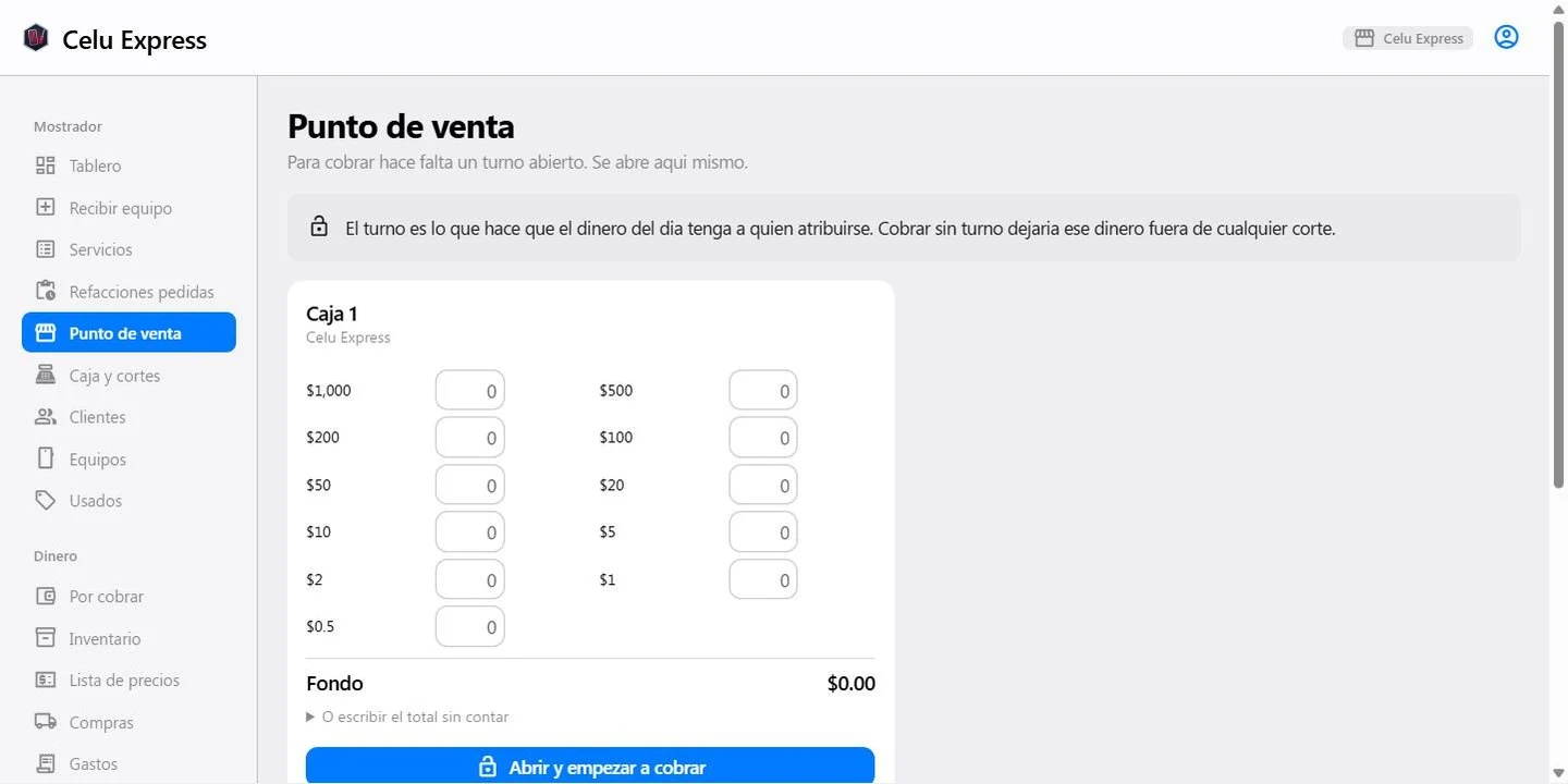 Contar el fondo de caja